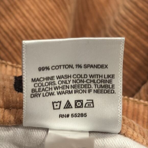 Express Women's High Rise Cropped Wide Leg Corduroy Pant Camel Size 6 - Picture 9 of 10